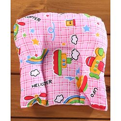 Babyhug Cotton Bedding Set With Center Zip Mosquito Net Transport In Star Print- Pink