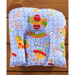 Babyhug Cotton Bedding Set With Center Zip Mosquito Net Transport In Star Print- Blue