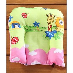 Babyhug Cotton Bedding Set with Center Zip Mosquito Net Animals With House Print- Pink
