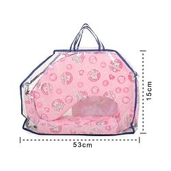 Babyhug Cotton Feeding Pillow Teddy & Hearts Print - Pink
