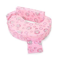 Babyhug Cotton Feeding Pillow Teddy & Hearts Print - Pink