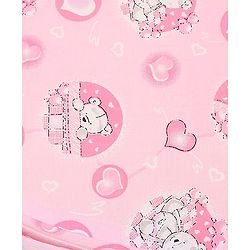Babyhug Cotton Feeding Pillow Teddy & Hearts Print - Pink