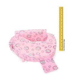 Babyhug Cotton Feeding Pillow Teddy & Hearts Print - Pink