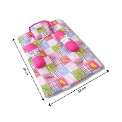 Babyhug Cotton Blend Baby Bedding Set With Animals In Checks Print-Pink