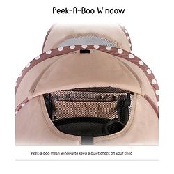 Babyhug Twinster Easy Foldable Twin Stroller with Adjustable Legrest - Coffee Brown