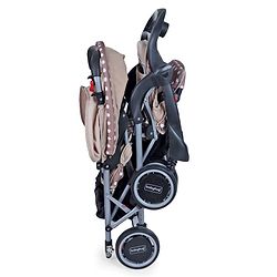 Babyhug Twinster Easy Foldable Twin Stroller with Adjustable Legrest - Coffee Brown