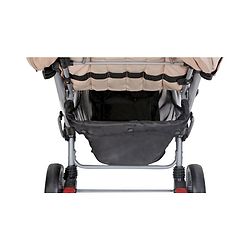 Babyhug Twinster Easy Foldable Twin Stroller with Adjustable Legrest - Coffee Brown