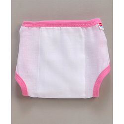 Babyhug 100% Cotton Cloth Nappies With Velcro Small Set Of 5 - Multicolor
