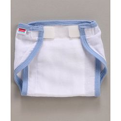 Babyhug 100% Cotton Cloth Nappies With Velcro Small Set Of 5 - Multicolor