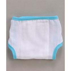 Babyhug 100% Cotton Cloth Nappies With Velcro Small Set Of 5 - Multicolor