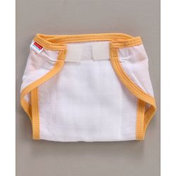 Babyhug 100% Cotton Cloth Nappies With Velcro Small Set Of 5 - Multicolor
