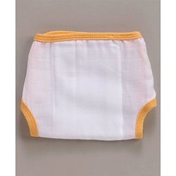Babyhug 100% Cotton Cloth Nappies With Velcro Small Set Of 5 - Multicolor