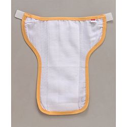 Babyhug 100% Cotton Cloth Nappies With Velcro Small Set Of 5 - Multicolor