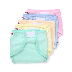 Babyhug Muslin Cloth Nappy Set of 5 Small - Solid Assorted Color