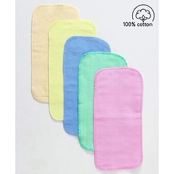 Babyhug Muslin Cotton Cloth Nappy Insert  Pack Of 5 - Multicolor