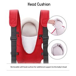 Babyhug Cuddle Up 3 Way Baby Carrier With Padded Lumbar Strap - Red
