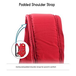 Babyhug Cuddle Up 3 Way Baby Carrier With Padded Lumbar Strap - Red