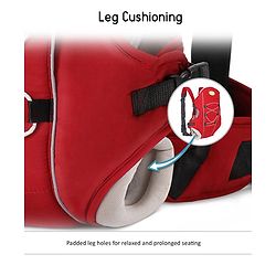 Babyhug Cuddle Up 3 Way Baby Carrier With Padded Lumbar Strap - Red