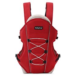 Babyhug Cuddle Up 3 Way Baby Carrier With Padded Lumbar Strap - Red