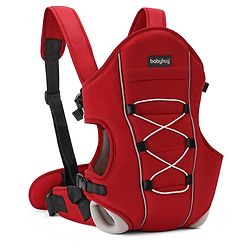 Babyhug Cuddle Up 3 Way Baby Carrier With Padded Lumbar Strap - Red