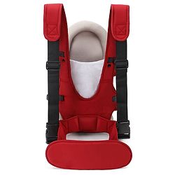 Babyhug Cuddle Up 3 Way Baby Carrier With Padded Lumbar Strap - Red