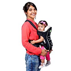 Babyhug Cuddle Up 3 Way Baby Carrier With Padded Lumbar Strap - Red