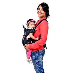 Babyhug Cuddle Up 3 Way Baby Carrier With Padded Lumbar Strap - Red