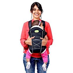 Babyhug Cuddle Up 3 Way Baby Carrier With Padded Lumbar Strap - Red
