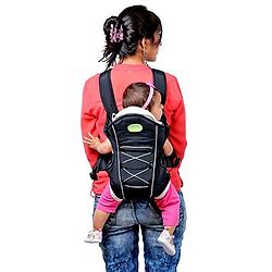 Babyhug Cuddle Up 3 Way Baby Carrier With Padded Lumbar Strap - Red