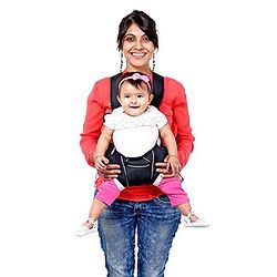 Babyhug Cuddle Up 3 Way Baby Carrier With Padded Lumbar Strap - Red