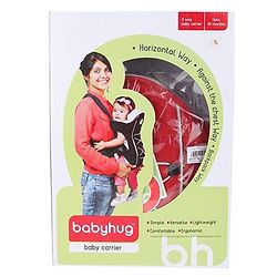 Babyhug Cuddle Up 3 Way Baby Carrier With Padded Lumbar Strap - Red
