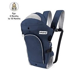 Babyhug Comfort Nest 3 Way Baby Carrier With Adjustable Infant Head Support - Navy