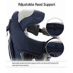 Babyhug Comfort Nest 3 Way Baby Carrier With Adjustable Infant Head Support - Navy