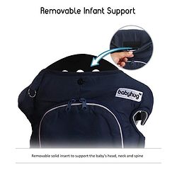 Babyhug Comfort Nest 3 Way Baby Carrier With Adjustable Infant Head Support - Navy