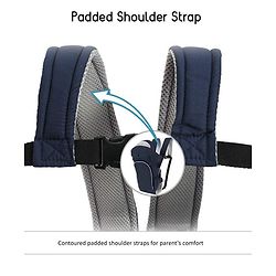 Babyhug Comfort Nest 3 Way Baby Carrier With Adjustable Infant Head Support - Navy