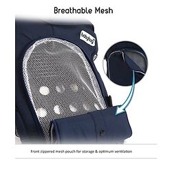 Babyhug Comfort Nest 3 Way Baby Carrier With Adjustable Infant Head Support - Navy