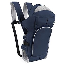 Babyhug Comfort Nest 3 Way Baby Carrier With Adjustable Infant Head Support - Navy