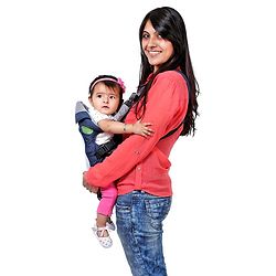 Babyhug Comfort Nest 3 Way Baby Carrier With Adjustable Infant Head Support - Navy