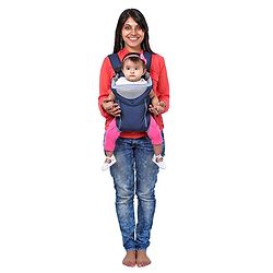 Babyhug Comfort Nest 3 Way Baby Carrier With Adjustable Infant Head Support - Navy