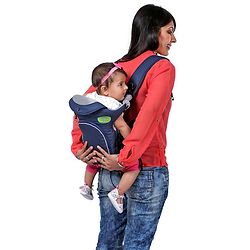 Babyhug Comfort Nest 3 Way Baby Carrier With Adjustable Infant Head Support - Navy