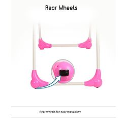Babyhug Easy Diner High Chair With 5 Adjustable Heights & 3 Level Seat Recline - Pink