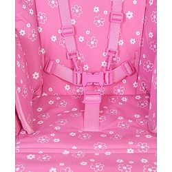 Babyhug Easy Diner High Chair With 5 Adjustable Heights & 3 Level Seat Recline - Pink