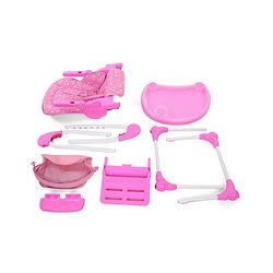 Babyhug Easy Diner High Chair With 5 Adjustable Heights & 3 Level Seat Recline - Pink