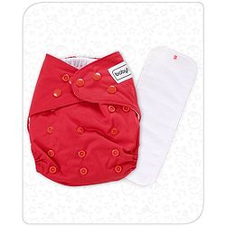 Babyhug Free Size Reusable Cloth Nappies With Insert - Red