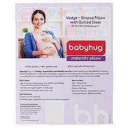 Babyhug Maternity Wedge Pillow With Quilted Cover - Blue