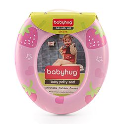 Babyhug Soft Cushioned Baby Potty Seat Strawberry Print - Pink