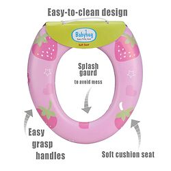 Babyhug Soft Cushioned Baby Potty Seat Strawberry Print - Pink