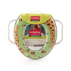 Babyhug Potty Seat With Handle Animal Print - Green