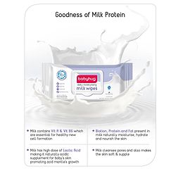 Babyhug Milk Daily Moisturising Baby Wet Wipes 98% Water - 72 Pieces