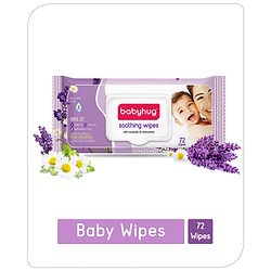 Babyhug 98% Water Soothing Lavender & Chamomile Baby Wet Wipes - 72 Pieces
